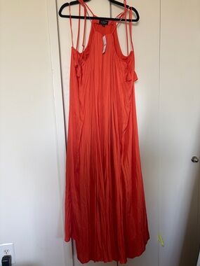 J. Crew Collection Bright Orange Strappy Maxi Dress